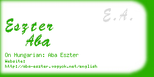 eszter aba business card